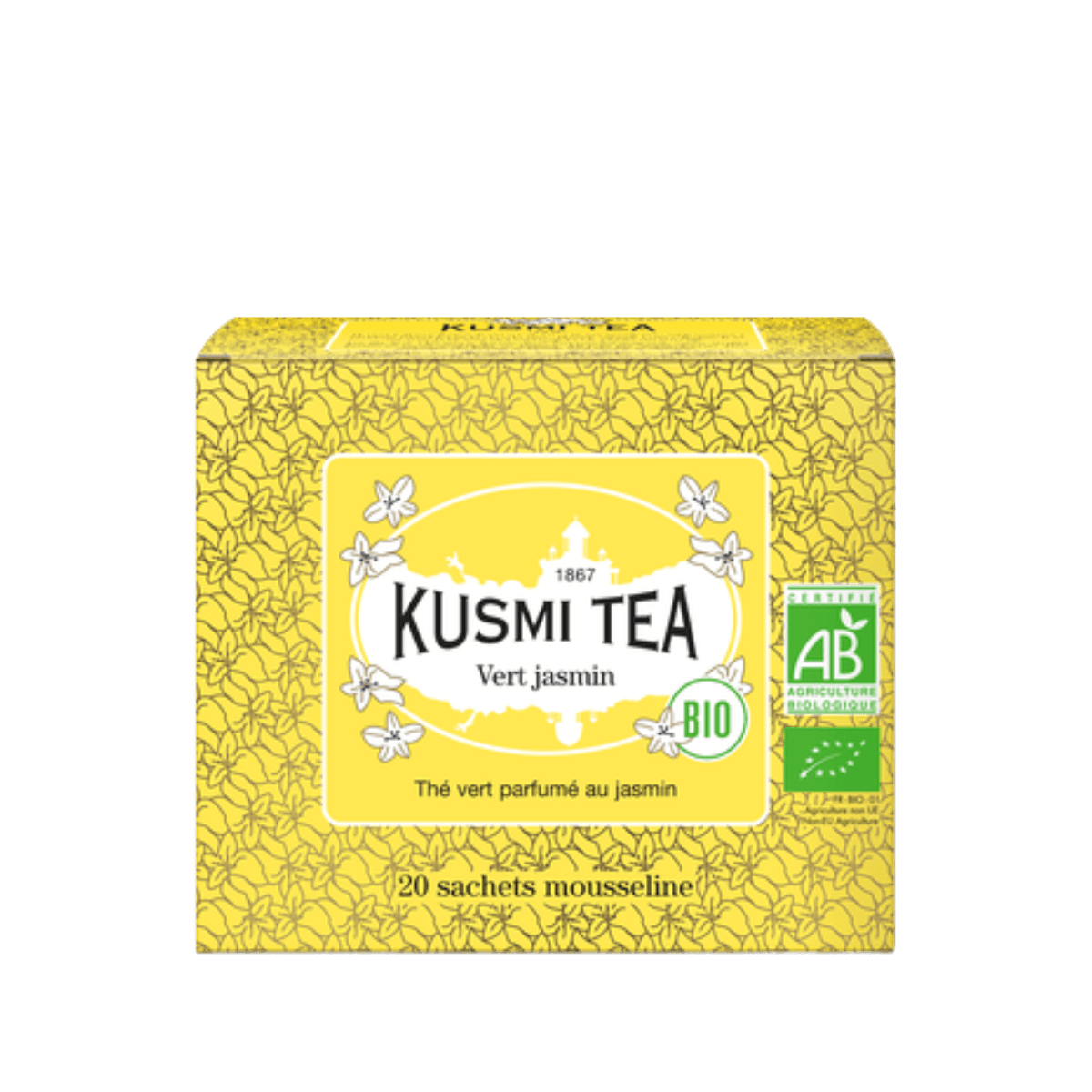 Thé vert au jasmin BIO - Etui 20 sachets mousseline - 40gr