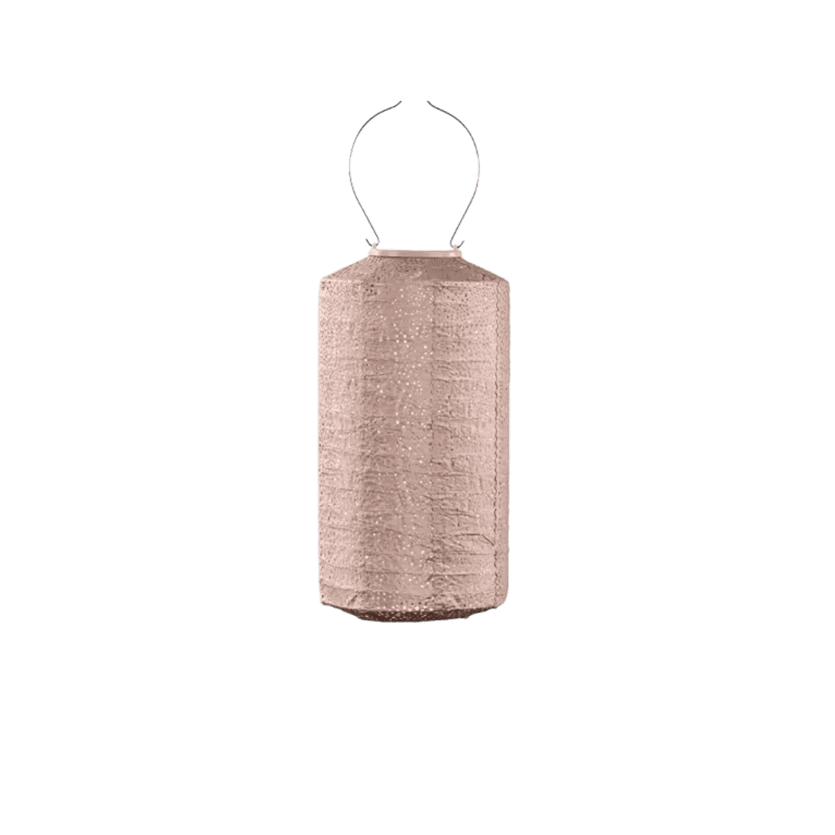 Lanterne Led Solaire Paisley Cylinder - 18 cm - Rose
