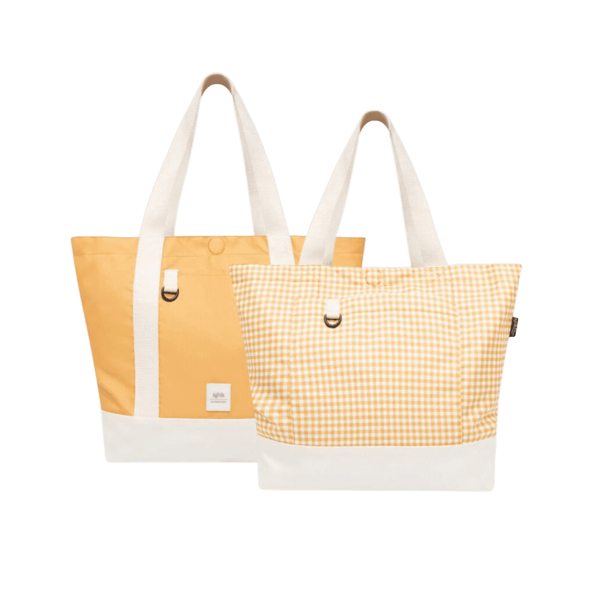 Sac cabas réversible - Strata - VICHY MUSTARD