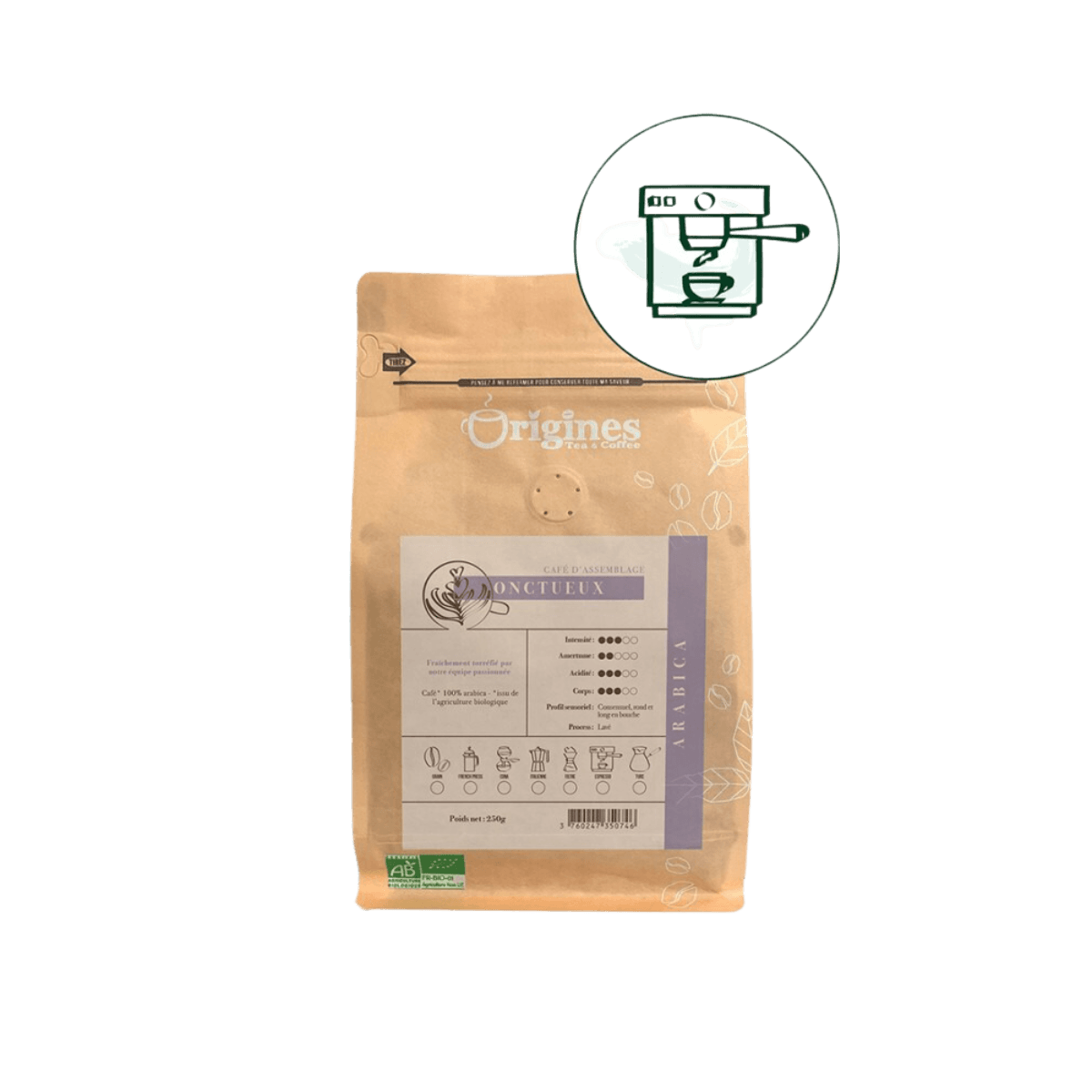 L'onctueux BIO - Expresso - Moulu 250g