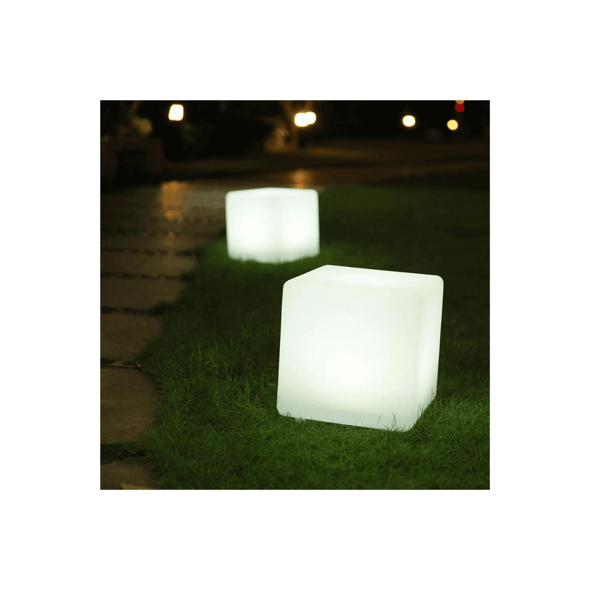 Cube solaire lumineux tabouret et table basse - CASY C30