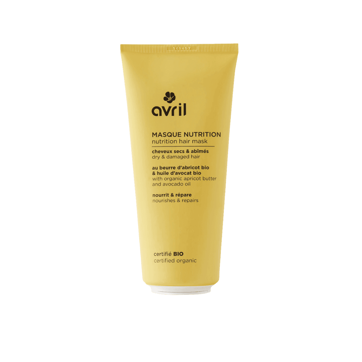 Masque nutrition cheveux secs & abîmés - Certifié Bio - Avril