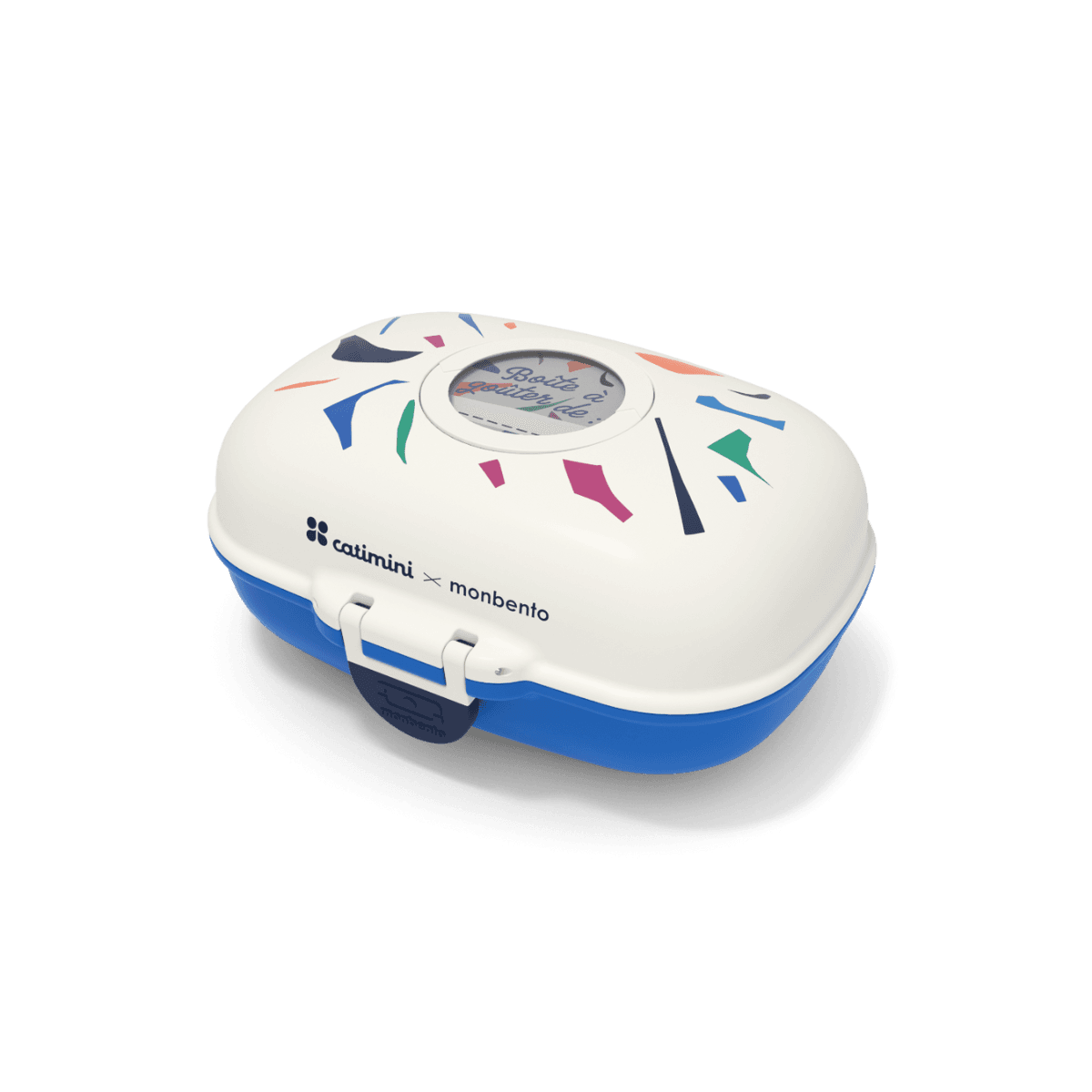Boîte à goûter Bento enfants - MB GRAM x CATIMINI - Bleu terrazzo