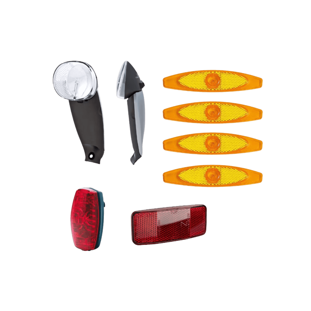 Fietsaccessoirespakket met verlichting en reflectoren