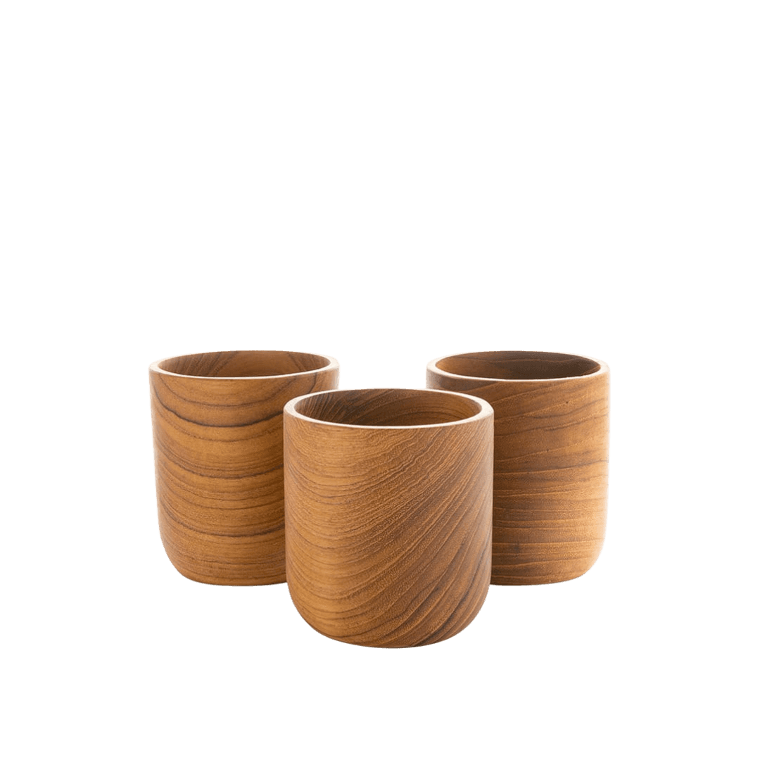 Verres en teck x3 - ECO CUPS