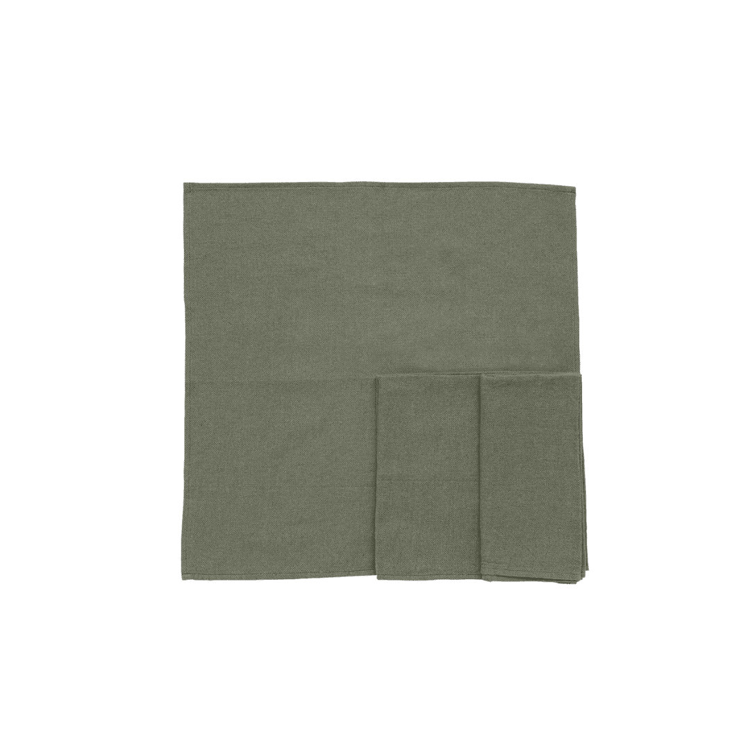 Serviettes de table x 4 - Vert - NAPKIN RECYCLED - GREEN S/4