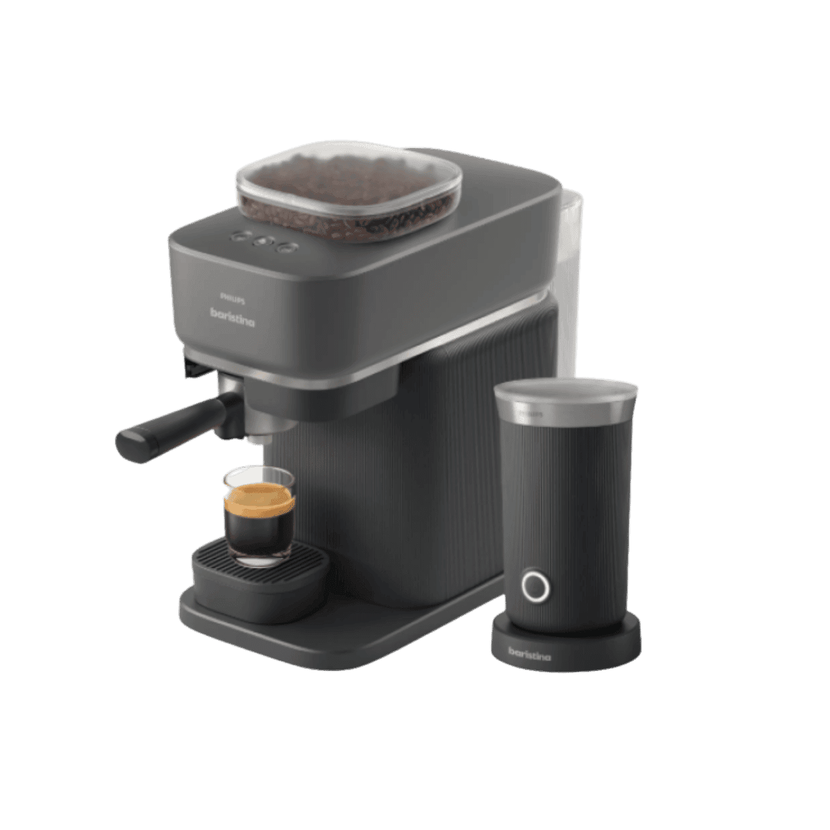 Philips Baristina + Melkopschuimer Zwart PHBAR30360 - Philips