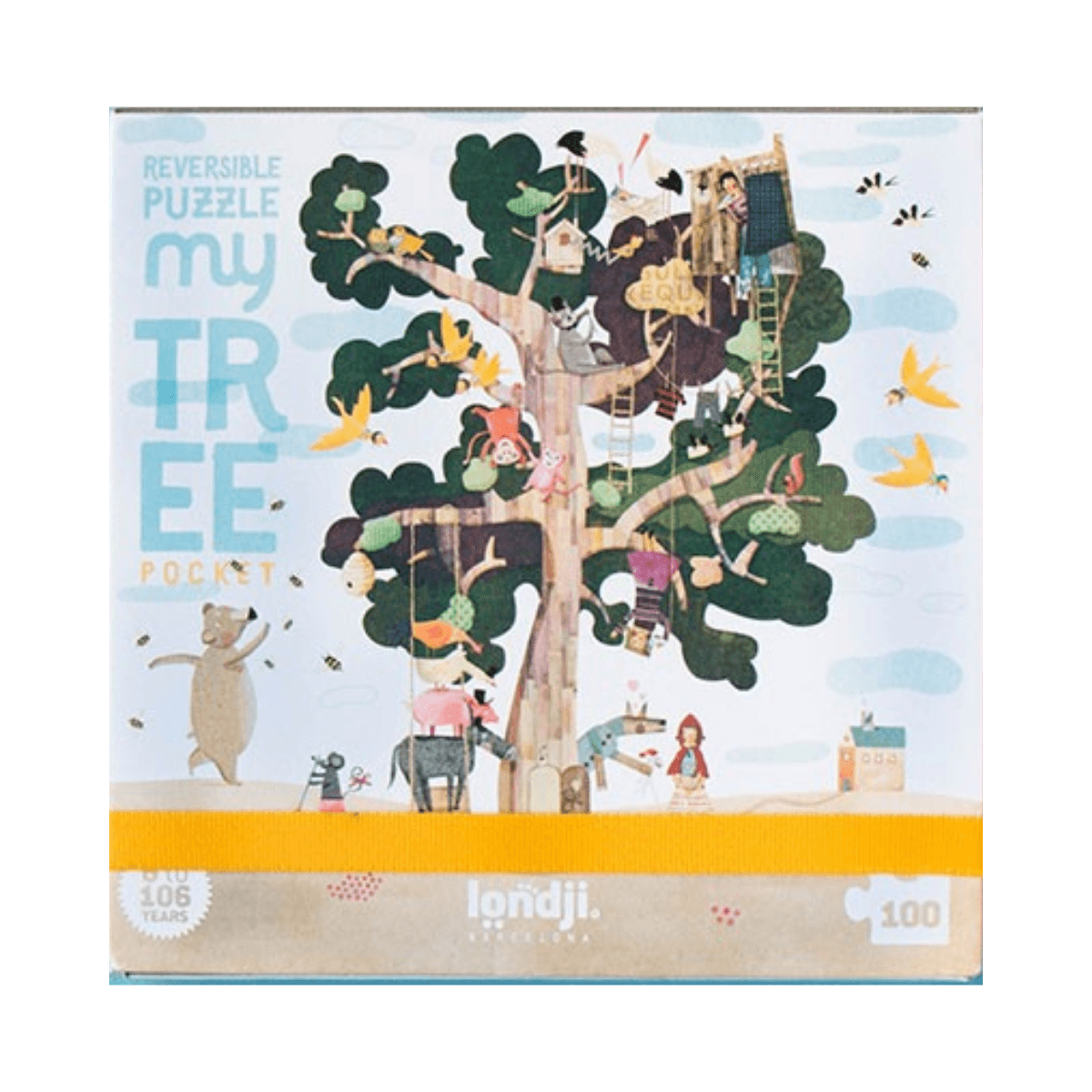 Puzzle réversible 100 pc - 6 ans et + - MY TREE POCKET PUZZLE