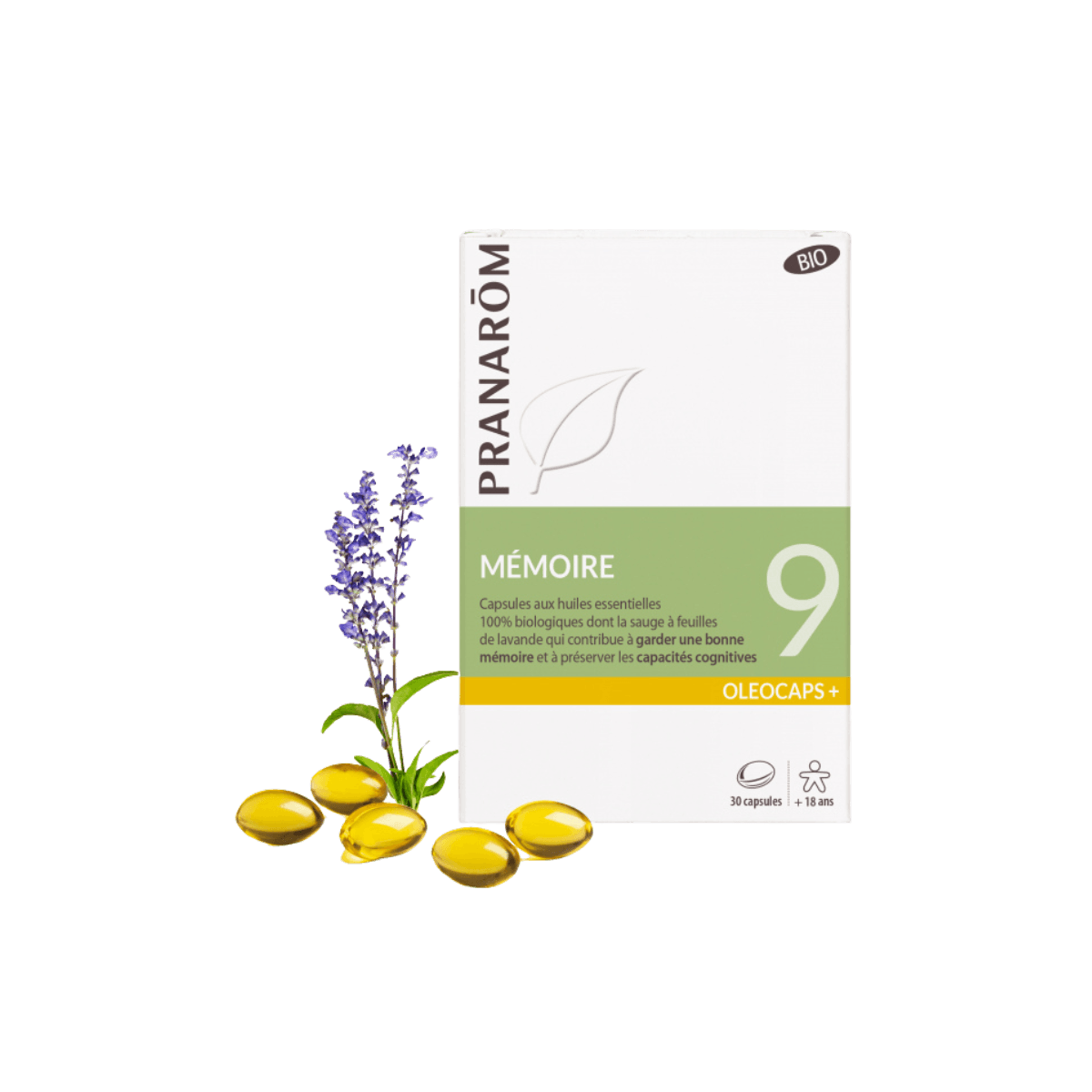 Capsules met essentiële oliën - 9 Geheugen BIO - 30 caps