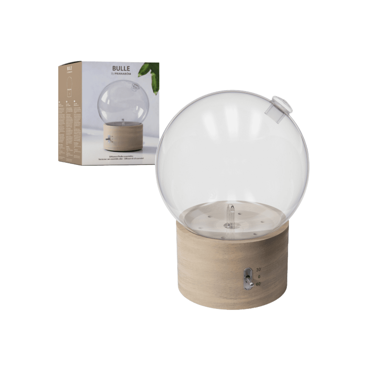Diffuseur d'huiles essentielles - Bulle bois et verre