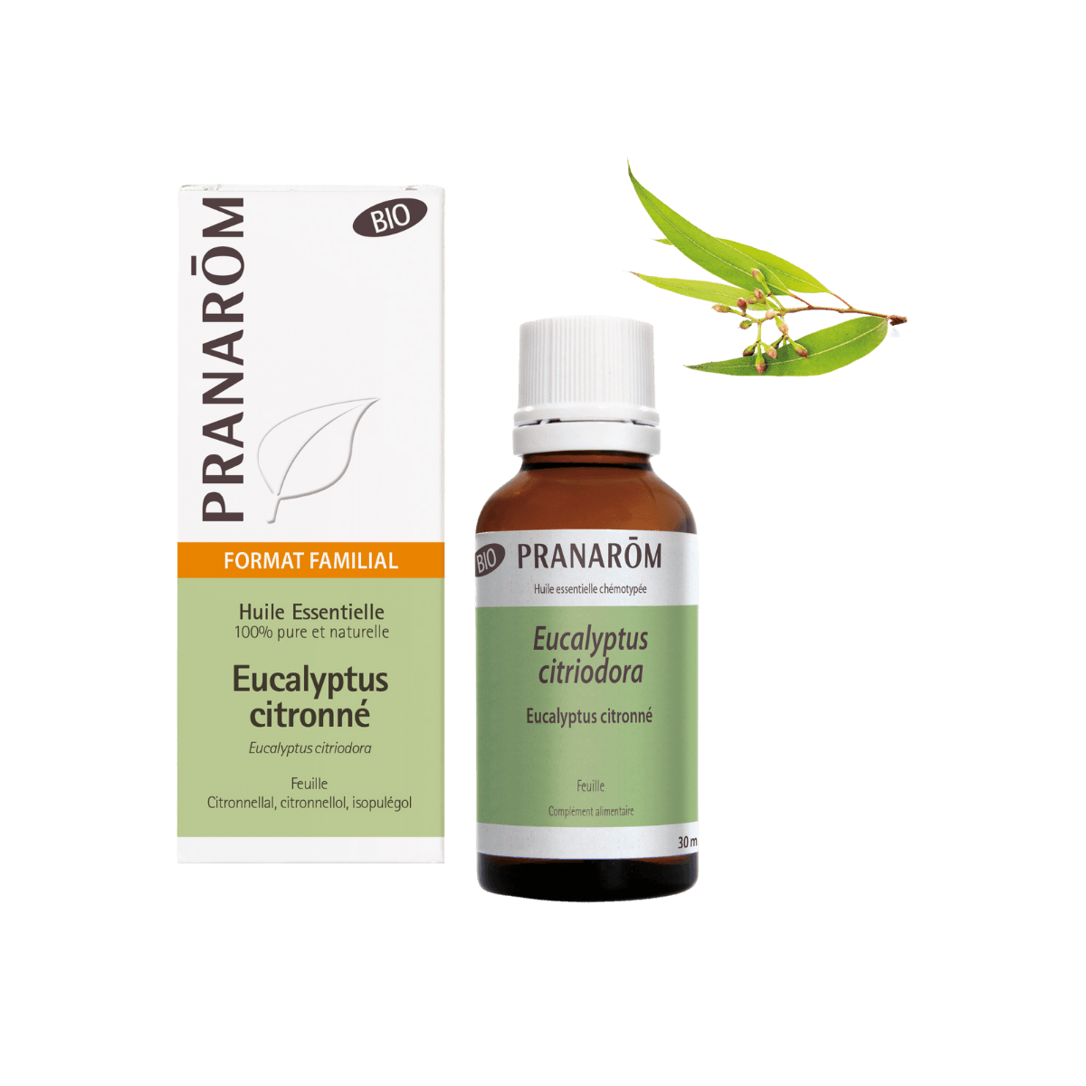 Huile essentielle d'eucalyptus citronné (feuilles) BIO 30ml