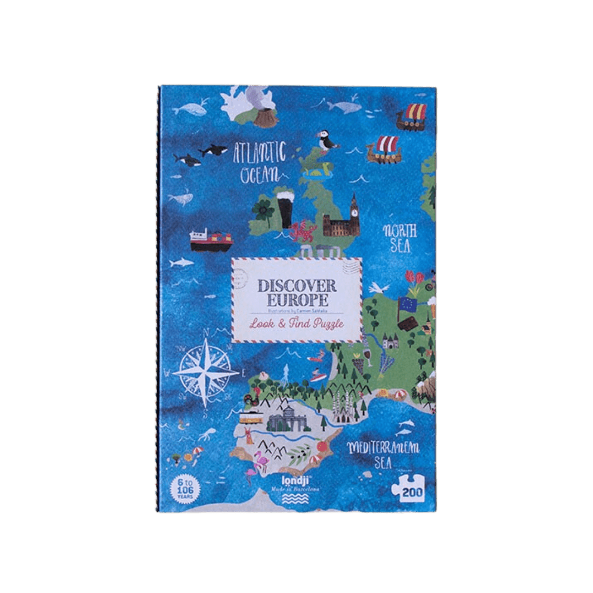 Puzzle d'observation 200 pc - 6 ans et + - DISCOVER EUROPE PUZZLE