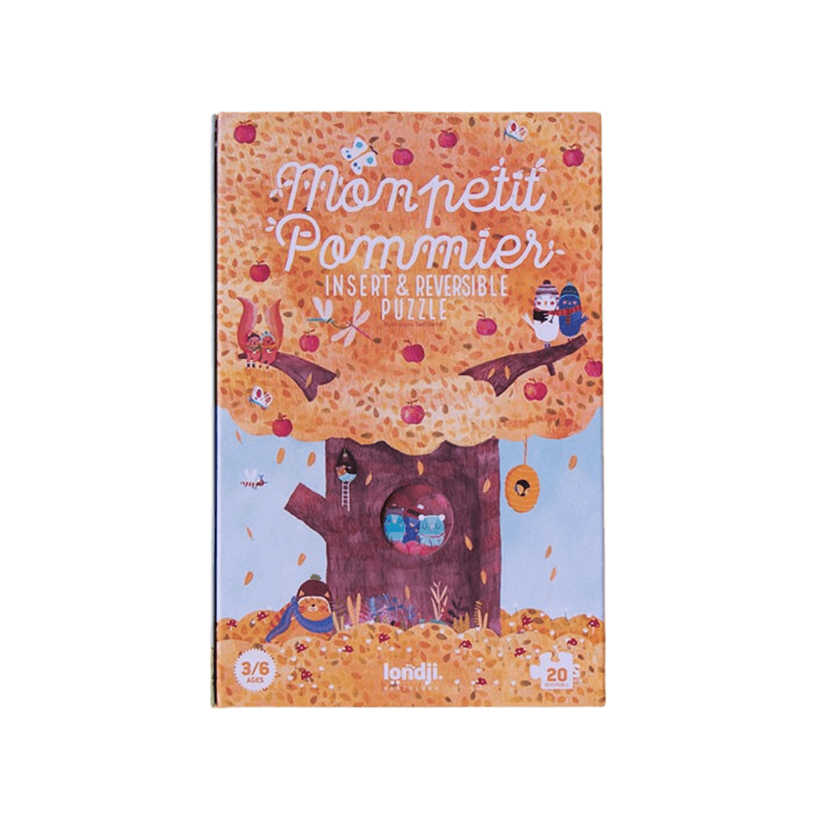 Puzzle réversible avec inserts 20 pc - 3 ans et + - MON PETIT POMMIER PUZZLE