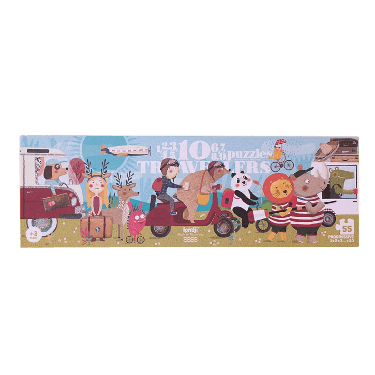 Puzzles progressifs - 3 ans et + - 10 TRAVELLERS PUZZLE