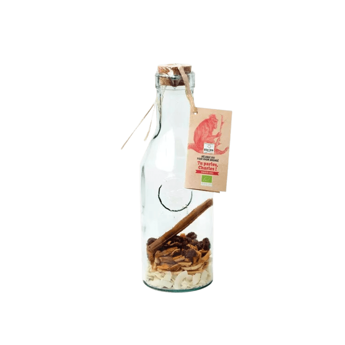 Mélange BIO pour rhum arrangé en verre "Tu parles Charles" - Coco & mangue