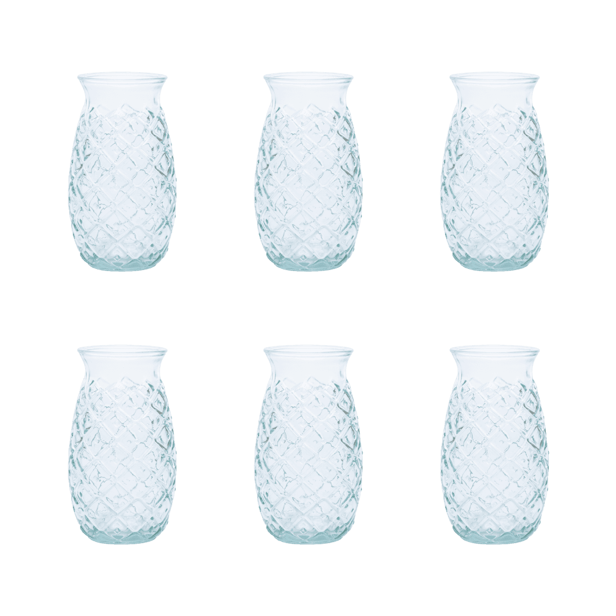 Pack de 6 Verres Ananas en verre recyclé