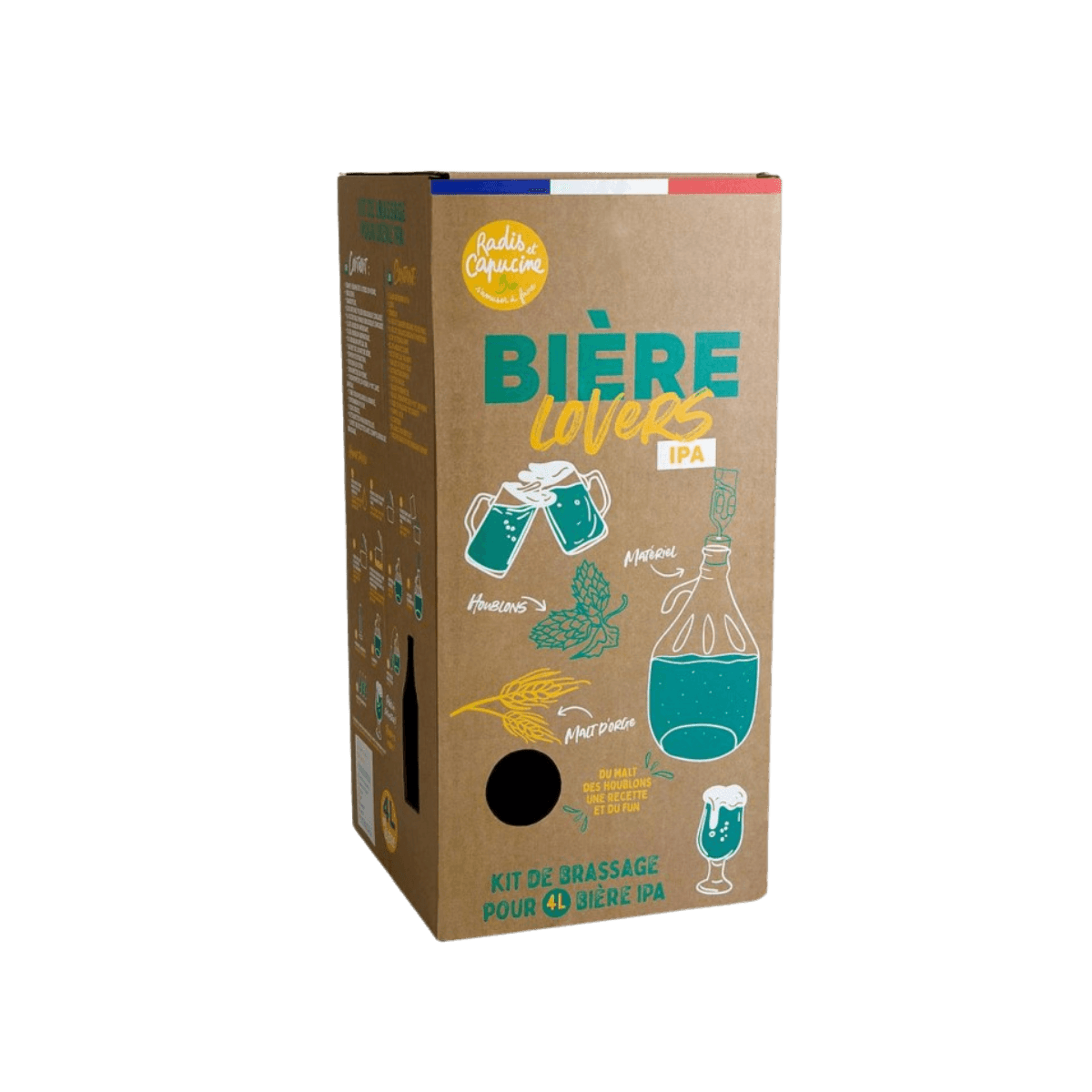 Kit Bière Beer Lovers IPA - Malt concassé BIO - Radis et Capucine