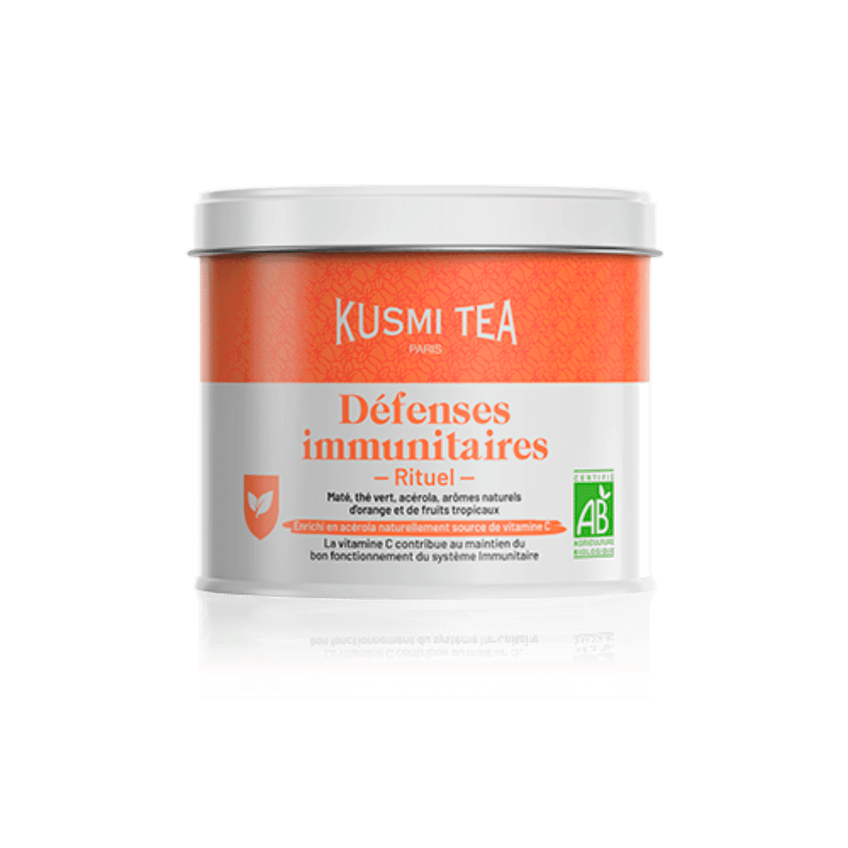 Rituel Défenses Immunitaires Thé vert Maté BIO enrichis en vitamine C Boîte métal 100gr