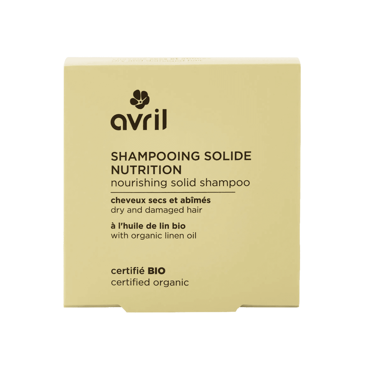 Shampoing solide saponifié à froid - Cheveux SECS ET ABÏMÉS 60g - Certifié Bio