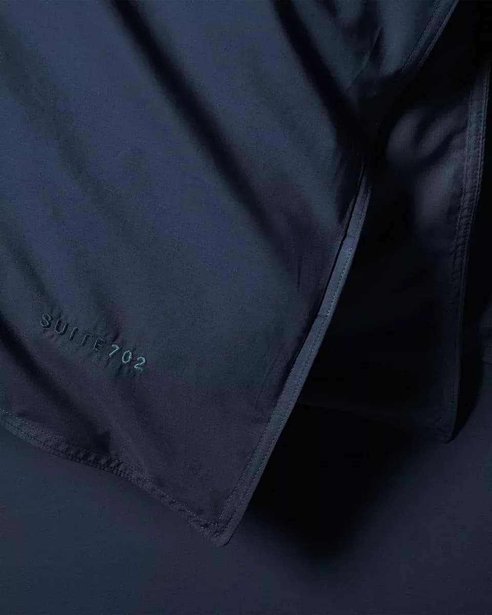 240X220 Percale 100% Coton Dekbedovertrek- Navy Blue PDBO240NB