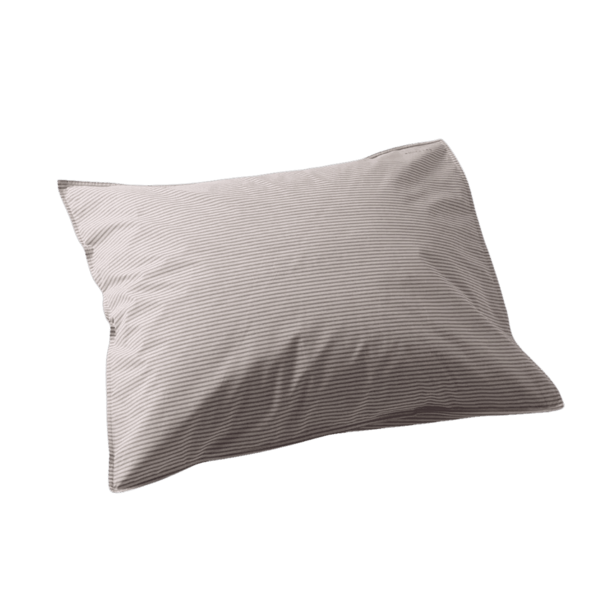 Kussensloop 60x70 Stripe Percale 100% Coton - Brown Ecru