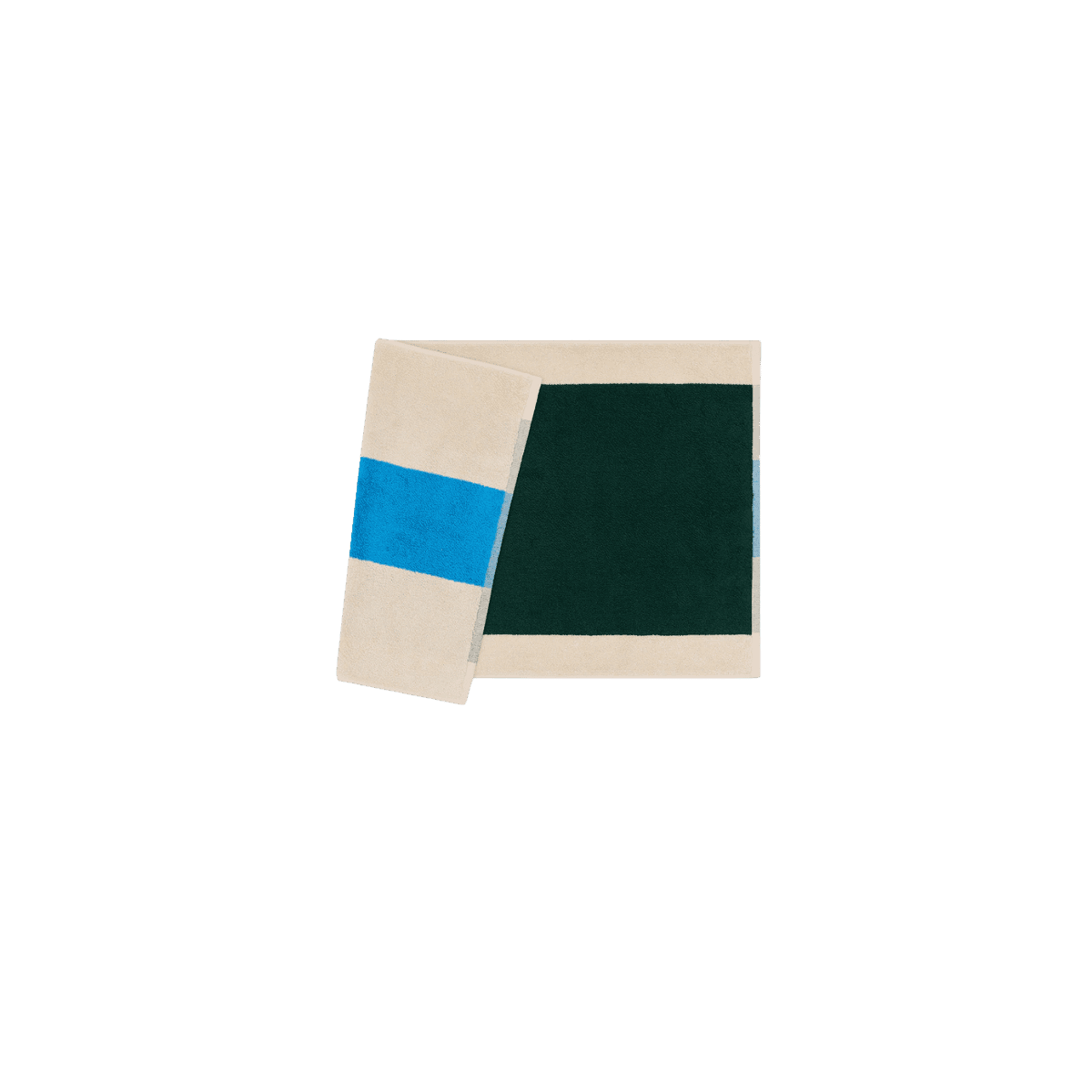 Badmat 50x80 BATH MAT GOTS Organic Terry - Aqua-Dark Green