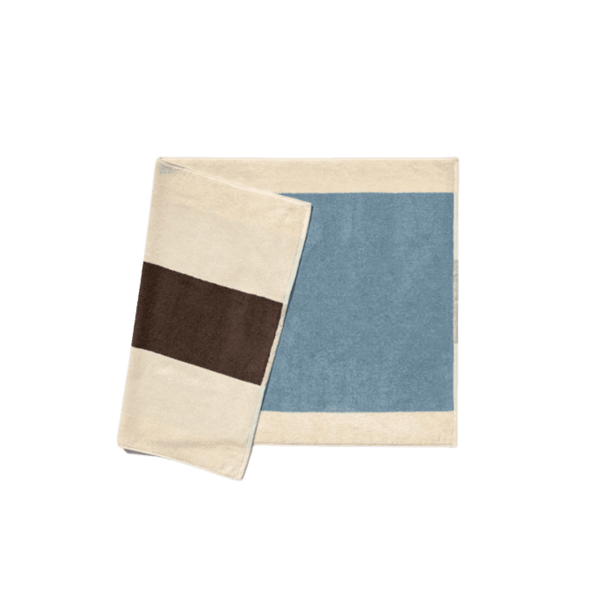 Badmatten Terry 100% Cotton - 50x80 - Sky Blue-Brown