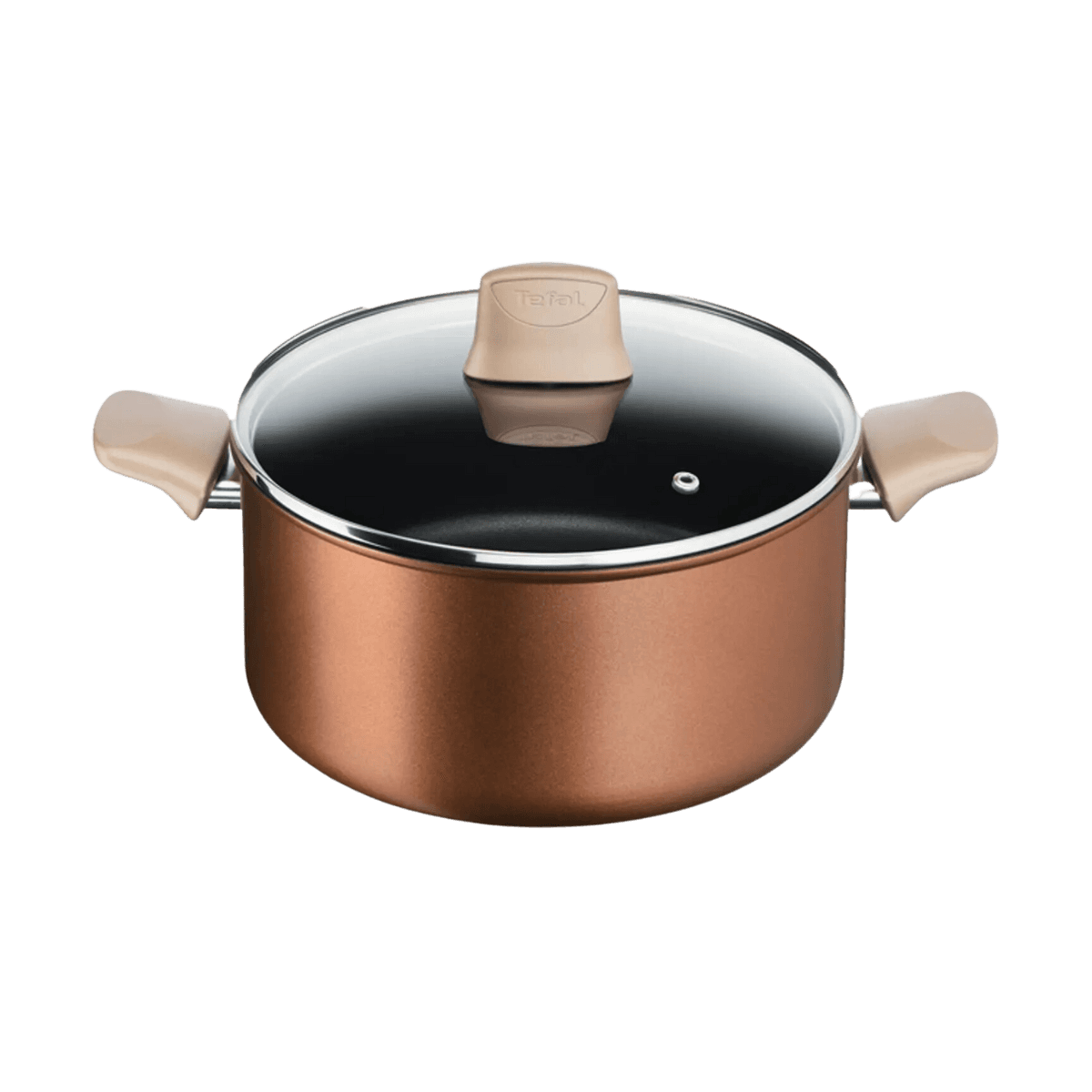Tefal Casserole + Couvercle en verre Eco-respect 24cm G2544602 - Tefal