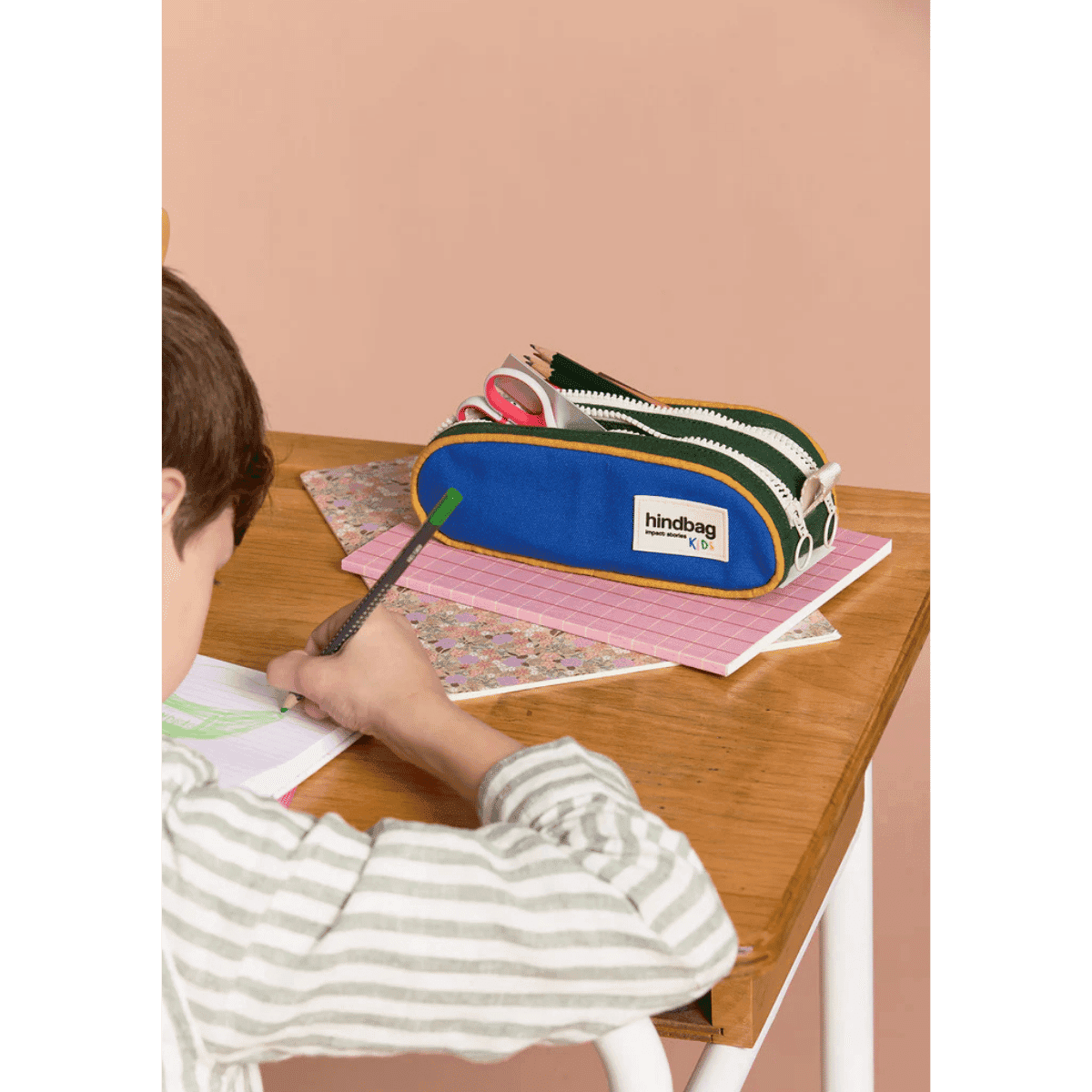 Trousse Malo - Tricolore Bleu électrique - HINDBAG